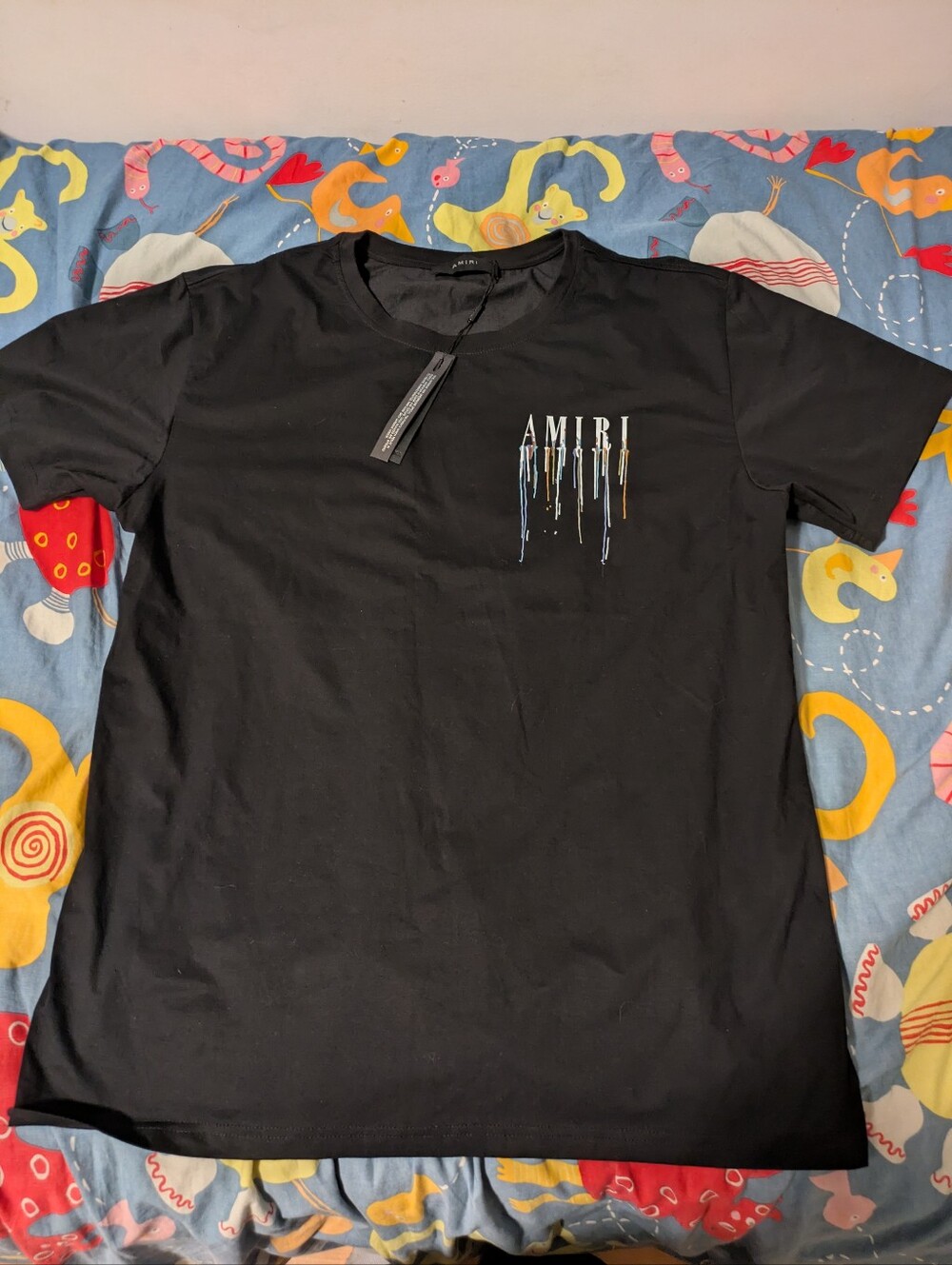 AMIRI Black Shirt Paint Drip - Size 4Xl - NWT